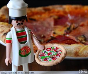 yapboz Playmobil pizza